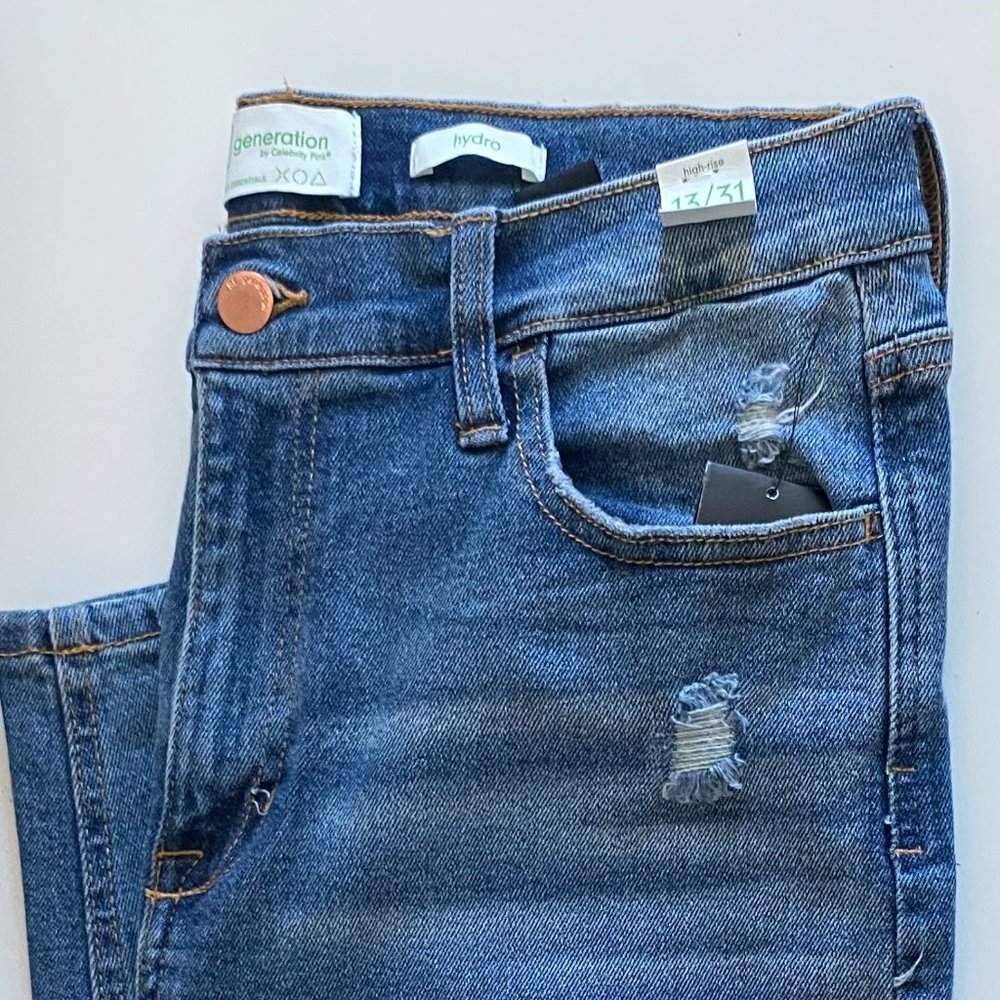 NWT Regeneration by Celebrity Pink Women's Juniors High Rise Ankle Skinny Jeans